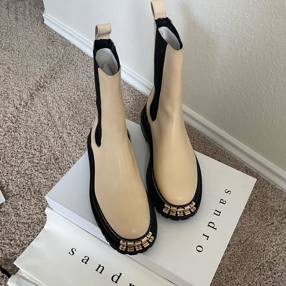 Sandro Boots. Beige color. EU39, US 7.5. Absolutely new one - Picture 2 of 3